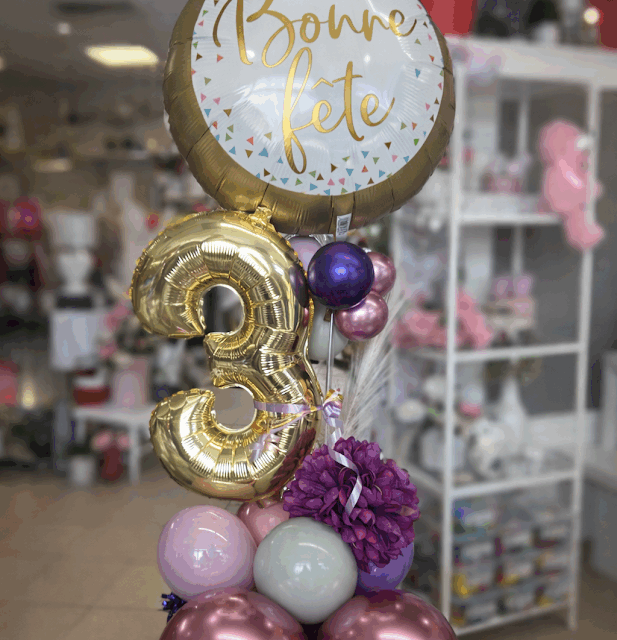 Centre de Table Anniversaire - Âge au Choix 🎈