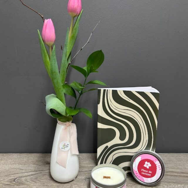 🌷🕯️📒 Tulipes, chandelle & carnet